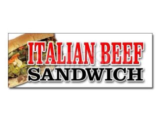 12" ITALIAN BEEF SANDWICH DECAL sticker salami meat deli italian restaurant