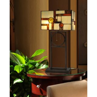 Boca Raton 26.5 H Table Lamp with Rectangular Shade by Dale Tiffany