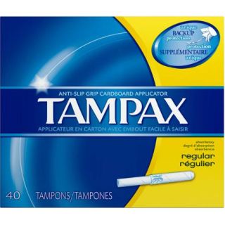 Tampax Cardboard Applicator Regular Absorbency Tampons, (Choose your Count)