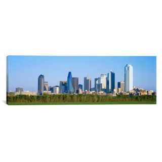 iCanvas Panoramic Skyline Dallas TX Photographic Print on Canvas