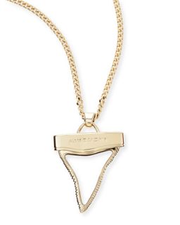 Givenchy Golden Shark Tooth Necklace, White, 36