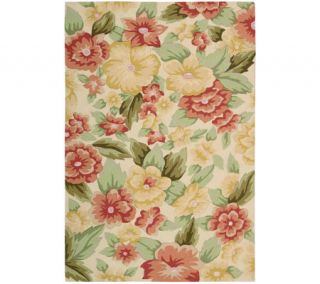 Nourison Botanical 8 x 106 Edith Blooms Handhooked Rug —