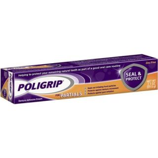 Super Poligrip for Partials Denture Adhesive Cream, 2.1 oz