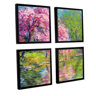 ArtWall Blossoming Trees by Svetlana Novikova 4 Piece Floater Framed