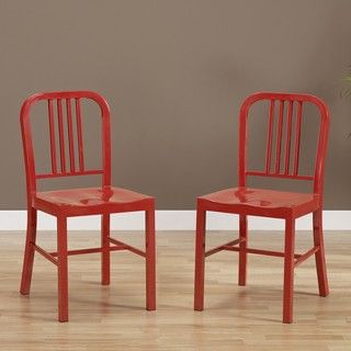 Red Metal Side Chairs (Set of 2)   Shopping