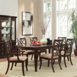 Homelegance Keegan 7 Piece Expandable Dining Table Set   Cherry