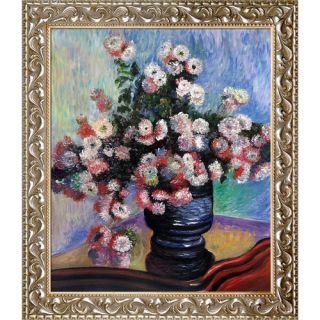 Chrysanthemums by Claude Monet Framed Painting Print by Tori Home