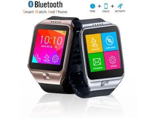 Indigi® Unlocked! Smart Watch And Phone  SWAP  Capacitive Color Touch Screen | Time Display | Calls (Answer, End, Reject) | Caller ID | Messaging | Notification | Remote Camera Shutter etc. (Silver)