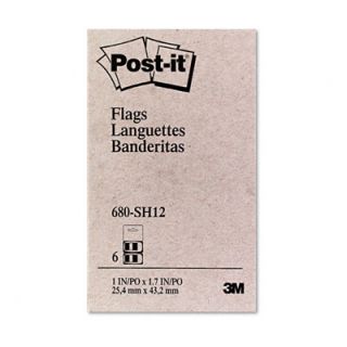 3M Flags in Dispensers, Sign Here, YW/Red, 12 50 Flag Dispensers per