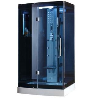 Ariel WS 300A 48 in. x 36 in. x 85 in. Steam Shower Enclosure Kit in Blue Tempered Glass 300a