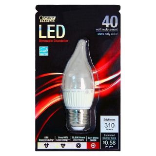 Feit 40 Watt Chandelier LED Light Bulb   Soft White