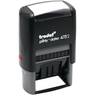 Trodat Economy Self Inking Stamp/Dater, Blue/Red