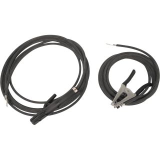 Hobart Stick Cable Set — No. 4, 20ft. Electrode Cable with Holder, 15ft. Work Cable with Clamp, 2-Pc. Set, Model# 193067  Welding Cables