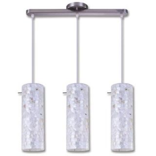 BELDI Peak Collection 3 Light Mosaic and Nickel Satin Pendant 1929 P3