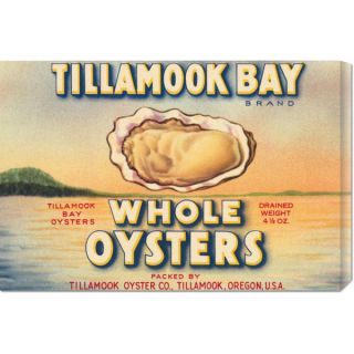Big Canvas Co. Retrolabel Tillamook Bay Whole Oysters Stretched