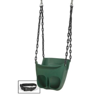 PlayStar Commercial Grade Green and Black Infant Swing