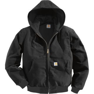 Carhartt Duck Active Jacket — Thermal-Lined, Black, Small, Regular Style, Model# J131  Coats