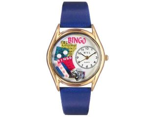 Bingo Royal Blue Leather And Goldtone Watch #C0430002