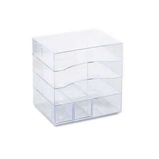 Rubbermaid Four Way Plastic Organizer with Drawers, Clear   Office
