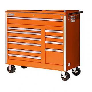 International 42 11 Drawer Ball Bearing Slides Roller Cabinet Orange