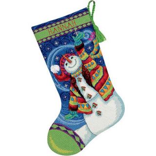Dimensions "Happy Snowman" Stocking Needlepoint Kit, 16"L
