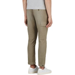 Closed Green Cropped Cargo League Trousers