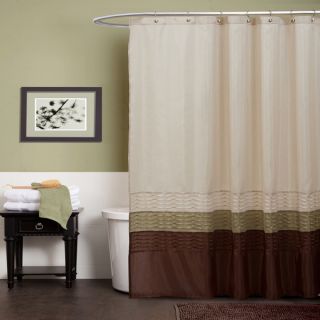 Lush Decor Mia Green / Brown Shower Curtain   14907703  