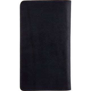 Navy Leather Continental Bifold Wallet