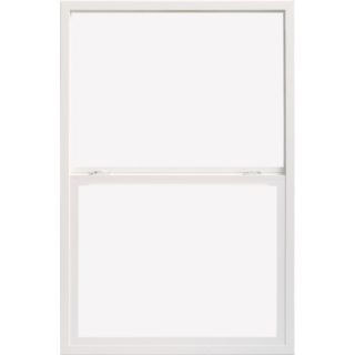 ThermaStar by Pella 10 Series Vinyl Double Pane Annealed New Construction Single Hung Window (Rough Opening 24 in x 38 in; Actual 23.5 in x 37.5 in)