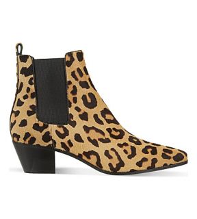SAINT LAURENT   Rock 40 leopard print Chelsea boots