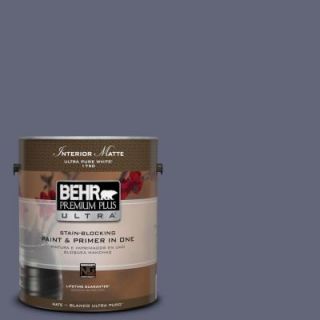 BEHR Premium Plus Ultra 1 gal. #630F 6 Violet Evening Flat/Matte Interior Paint 175301