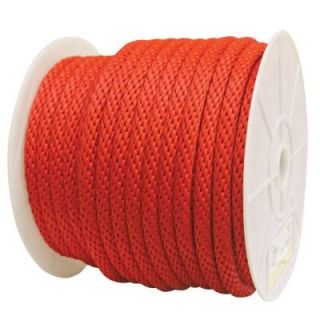 Rope King 5/8 in. x 140 ft. Solid Braided Poly Rope Red SBP 58140R