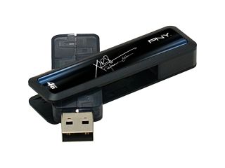 PNY XLR8 4GB Flash Drive (USB2.0 Portable) Model P FD4GBXLR8 FS