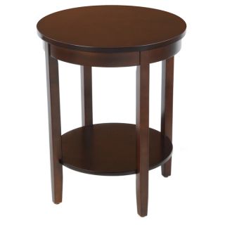 Bianco Collection Espresso Round Accent Table   Shopping