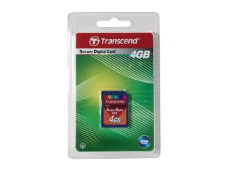 Transcend 4GB Secure Digital (SD) Flash Card Model TS4GSDC