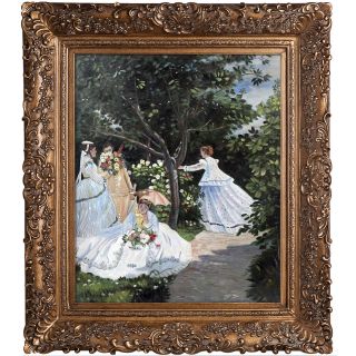 Women in the Garden by Claude Monet Framed Painting Print by Tori Home