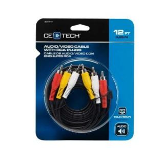 CE TECH 12 ft. Audio and Video Cable with RCA Plugs 772795