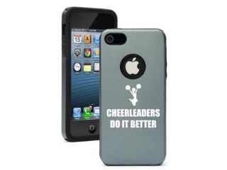 Apple iPhone 5 Silver Gray 5D2276 Aluminum & Silicone Case Cover Cheerleaders Do it Better
