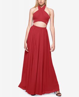 Fame and Partners 2 Pc. Halter Maxi Dress   Fame and Partners   Women