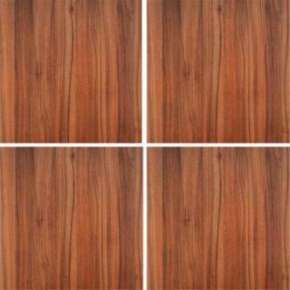 Deflect o Millionaire Wall 26 3/8 in. x 26 3/8 in. Decorative Wall Panels in Walnut (4 Pack) WAL26