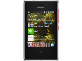 Nokia Asha 503 Red Unlocked GSM Cell Phone 3.0"
