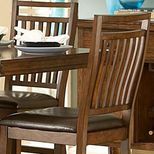 Oxford Creek  24 in. H Counter Height Chair in Medium Oak Finish (Set