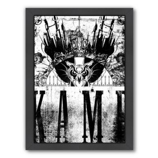 Kamp Collective Crown Framed Painting Print in Black