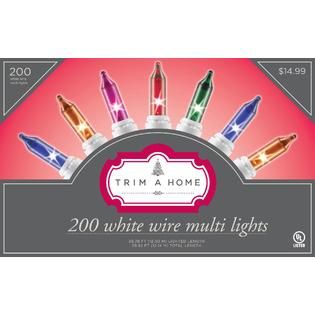 Trim A Home®  200 White Wire Light Set   Multicolor
