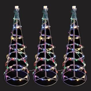 Energy Best  3 Pack 180 LED Multi Colored Light Christmas Tree Pathway