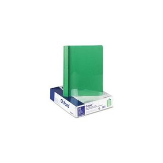 Clear Front Report Cover, 3 Fasteners, Letter, 1/2" Capacity, Green, 25/Box