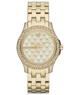 Armani Exchange Watch, Womens Gold Ion Plated Stainless Steel