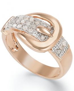 Victoria Townsend 18k Rose Gold over Sterling Silver Diamond Buckle