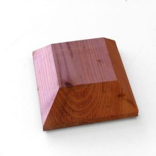 Mendocino Forest Products 4 in. x 4 in. Redwood Square Post Cap 01419