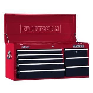 Craftsman 40 Wide 8 Drawer Ball Bearing GRIPLATCH® Top Chest   Red